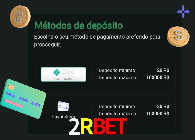 O cassino 2Rbet oferece uma grande variedade de métodos de pagamento